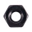 M2.5X0.45mm Zinc Plated Nylon Insert Hex Lock Nuts Black 100Pcs 1