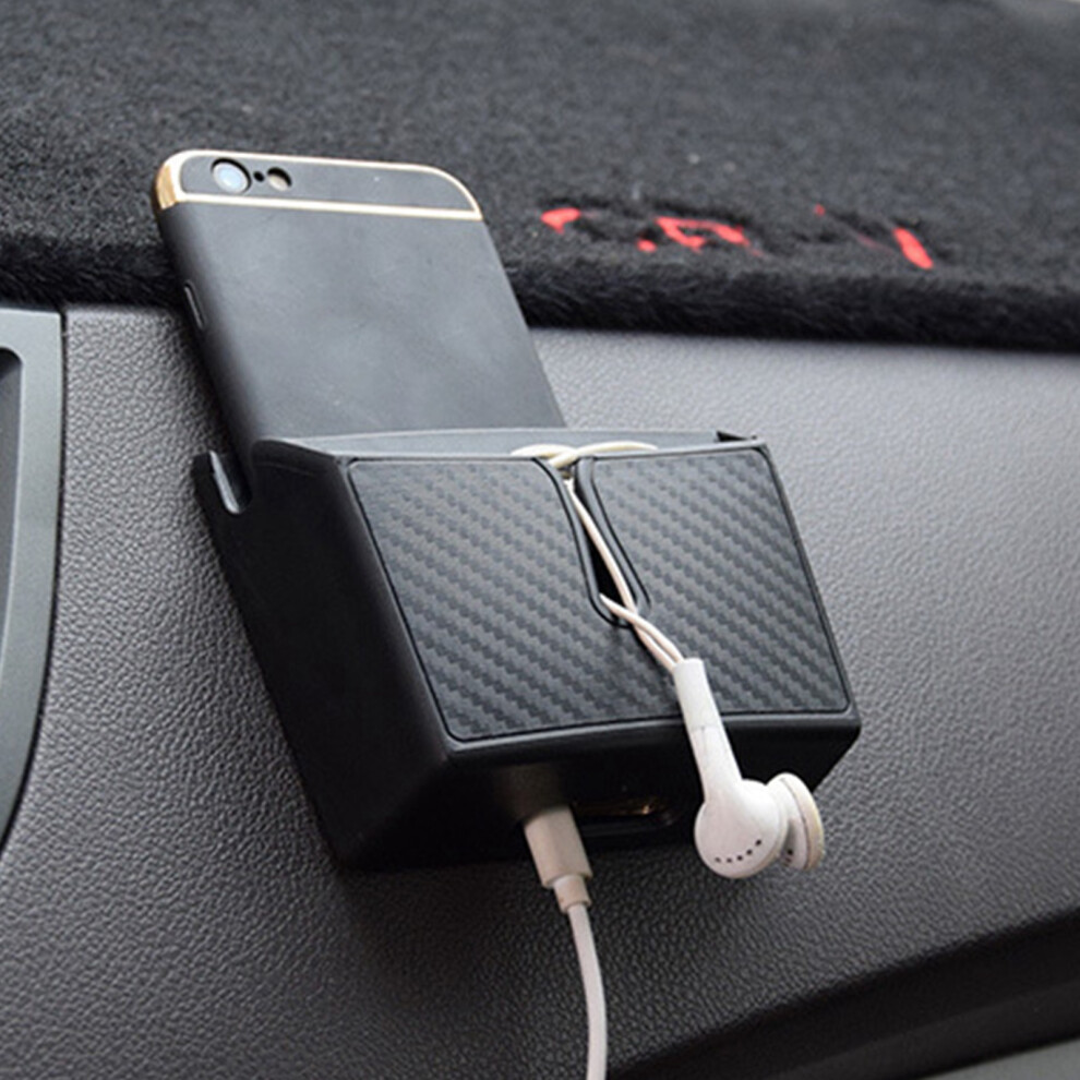 Multifunctional Car Adhesive Phone Pouch & Organizer Plastic Box 4141385415563