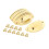 Cup Drawer Pull Kitchen Cabinet Handle Gold Tone, 66mm Hole Centers, 20 Pack 8
