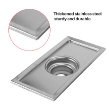 Large-Traffic Stainless Steel Bathroom Shower Square Floor Waste Grate Sanitary 20Cm X10Cm Floor Drain