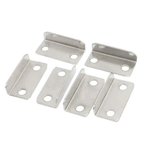 20 Pcs Home Office Silver Tone Metal Right Angle Drawer Lock Strike Plate 1