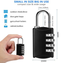 Combination-Padlock 4-Digit-Gym-Locker-Lock - 4 PCS Resettable Combo Lock for Toolbox School Employee Locker