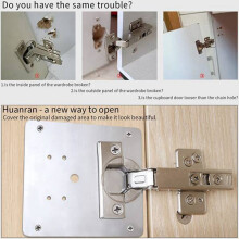 Hinge Repair Plate Kit with Hole for Cabinet, Rust Resistant Plate Repair Brackets for Kitchen Cupboard Door Furniture