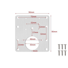 12 Pcs Cabinet Hinge Repair Plate Kit with Screws, Stainless Steel Concealed Cupboard Door Hinge Repair Brackets