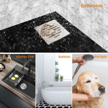 60 Pcs Disposable Shower Drain Hair Catcher Cover for Showers & Bathtubs Mesh Stickers Mesh Filter Sink Strainer Sticker