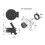 12Pcs/Set Round Pull  Lock Slam  Hardware for RV Yacht Boat Deck Hatch 3