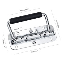 6Pcs 304 Stainless Steel Spring Handle Prop Box Tool Aluminum Box Handle Activity Handle Folding Industrial Handle