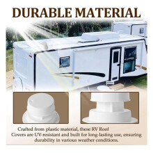 2Pack RV Roof Vent Cover Kits and Screws Vent Cap for RV Trailer Roof Vent Cover Replacement RV Plumbing Vent Caps White