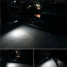 Three -Color Car Footwell Ambient Light Lamp for 1 3 5 Series F10 F11 F20 F22 F25 F26 F30 White & Orange & White