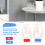 Water Dispenser Replacement Push Type White Plastic Tap Faucet 2 Pcs 7