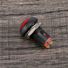 Ein-Aus-Verriegelung Wasserdichter 12-Mm-Druckschalter SPST 2A IP67, Rot