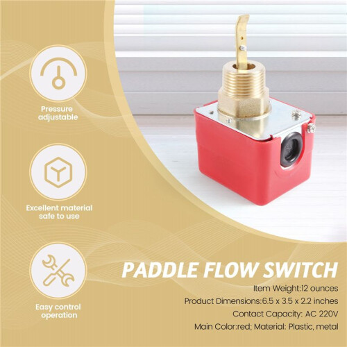 AC 220V 15A Male Thread SPDT Water Paddle Flow  HFS-25