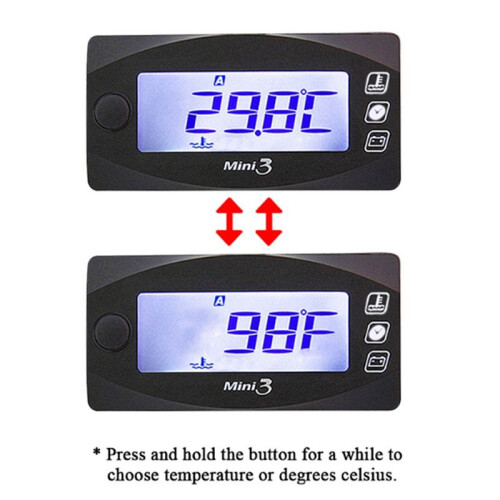 Motorcycles Temperature Voltmeter  Display  3 in 1 LED Digital Instrument Motorcycles Accessories 2