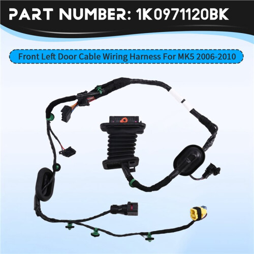 Front Left Door Cable Wiring Harness 1K0971120BK for    MK5 2006-2010 1