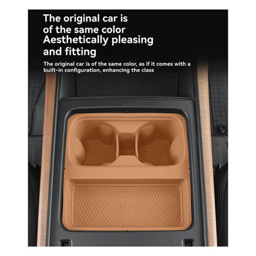 For   110/90 Central Control Wireless Water Cup Holder Non-Slip Pad 22-24 Storage Pad Brown 2