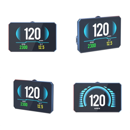 P16 Car OBD HUD OBD2   Display Car Projector Digital Speedometer Water Temp Speed Security 1