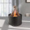 Campfire Aromatherapy Machine Home Aromatherapy Machine Eterisk Olja Aromaterapi Flame Luftfuktare Home Deco Svart 4