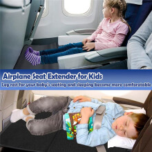 Rallonge de Coussin D'Avion pour Enfants, Repose-Pieds de Portable en Avion, Lit D'Avion pour BéBé avec Poches LatéRales pour Repose-Jambes