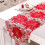 Corredor de Mesa de Natal, Toalhas de Mesa Bordadas com Folhas de Azevinho PoinséTia para DecoraçõEs de Natal 15 X 86 Polegadas 2