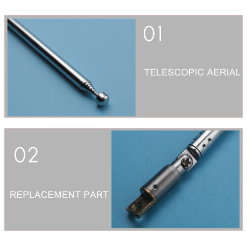 Antena TelescóPica de SubstituiçãO de 49 Cm 19,3 Polegadas 6 SeçõEs para TV de RáDio 2