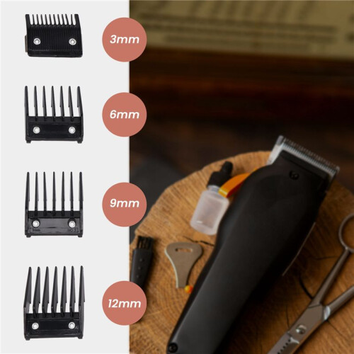4 Attachment Comb Set for  with Metal Backed Cutting Guide 3mm 6mm 9mm 12mm 1