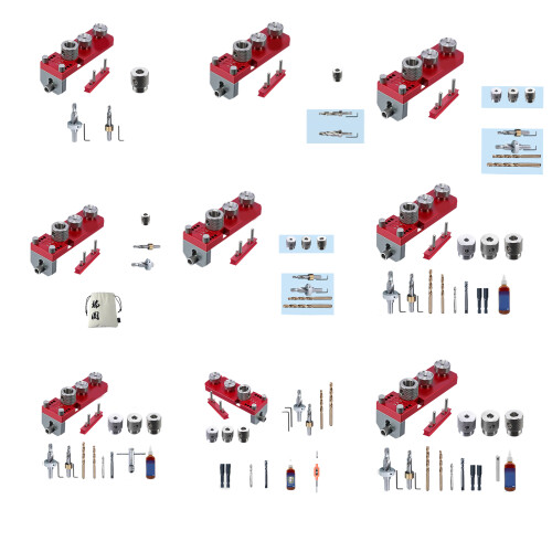 1 Set Professional Aluminum Profile Drilling Positioner Kit-H. 1