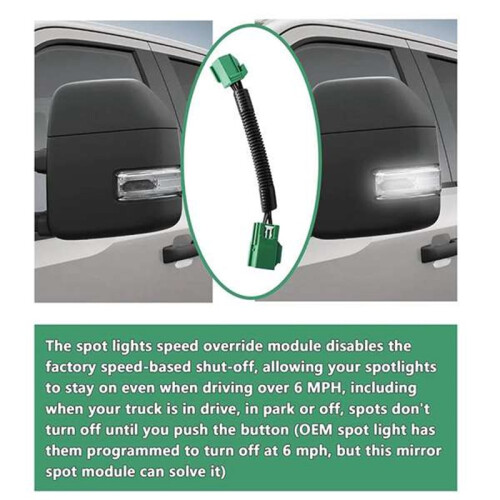Mirror Spot Lights Speed Override Module Harness Fits for 2