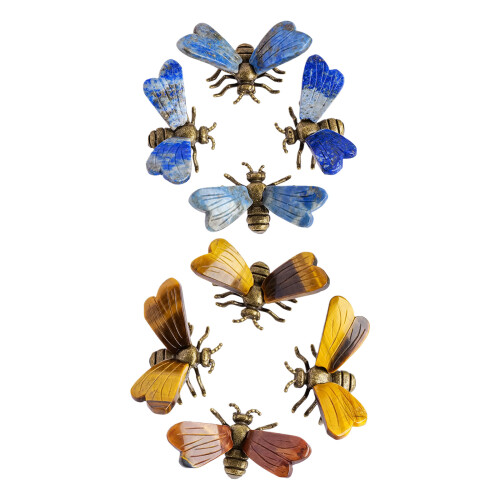 Kristallstein-Bienenfiguren, Tierstatue, Skulptur,-A01 1