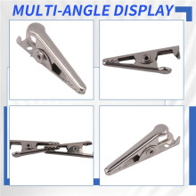 100PCS 1.06IN / 27mm Metal Alligator Clips, Crocodile Clamps Silver Tone Nickel Plated Test Spring Clamps.