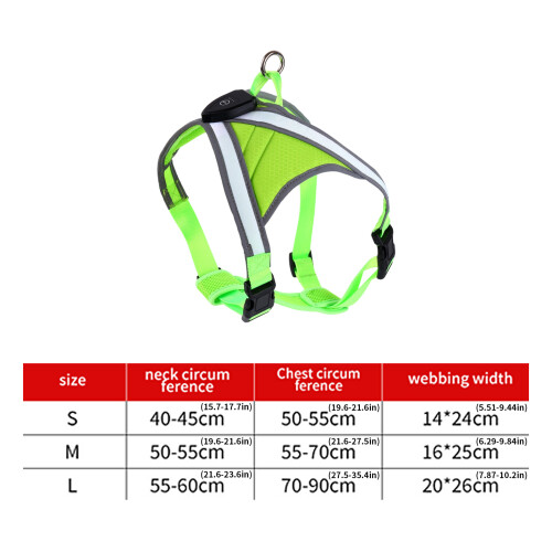 Dog Vest LED Reflective Training Harness for Medium and Large-M 2