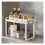 White Plastic Telescopic Kitchen Storage Shelf, Double 1