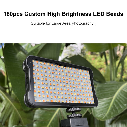 Wireless Rechargeable Photography Light with 180 LEDs Customizable Brightness 2