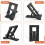 Desktop Tablet Computer Stand Multi-Stage Foldable Portable Desktop Student Learning Machine Stand for  (Black) 1