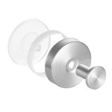 Crochet Ă Ventouse en Acier Inoxydable Crochet Non Poreux Ă Appliquer Ă N'Importe Quel Endroit Argent