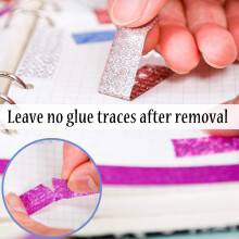 50 Rolls Glitter Washi Tape Set, Decorative Adhesive Masking Tape for Crafts, Scrapbooking Supplies, DIY, Gift Wrapping