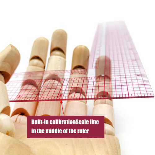 2Pcs 5808 Built-in Square Ruler Corner Ruler L-Shaped Ruler Garment Ruler Grading Ruler 1