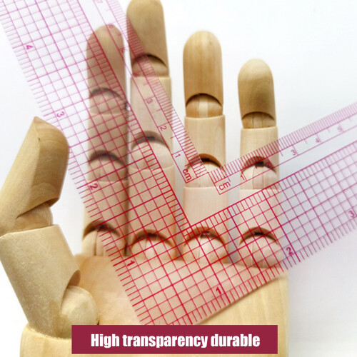 2Pcs 5808 Built-in Square Ruler Corner Ruler L-Shaped Ruler Garment Ruler Grading Ruler 2