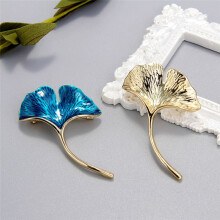 Retro Elegant Ginkgo Leaf Brooches for Women Wedding Party Flower Brooches Pin Fashion Bijouterie B
