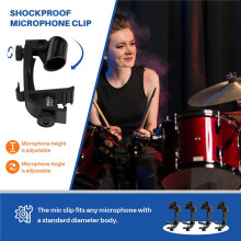 4 Pcs Microphone Clip Drum Clip Shockproof Microphone Clip Microphone Stand Shockproof Musical Instrument Accessories