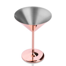 Stainless Steel Cocktail Glass High Base Wine Glass Unbreakable Wine Glass Metal Bar Champagne Glass Copper