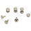 100pcs DIY Rivet Rivet Rivet Metal Board - Silver 2