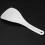Kitchen Dotted White Plastic Flat Rice Scoop Paddle Meal Spoon 8