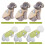4pack Fleece Lined Warm Insulation Pet Vests For-Fruit green S 3