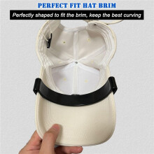 Hatt Bill Bender, Hat Brim Bender, Hat Curving Band Bred Shaper för Kepsar, Levereras med Hattstorleksreduktionstejp Svart 2St