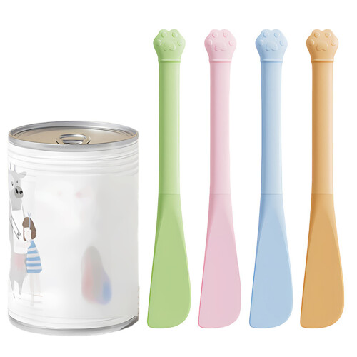 Cats Long Handle Can Scoops Multifunctional Pet Canned-Pink 2
