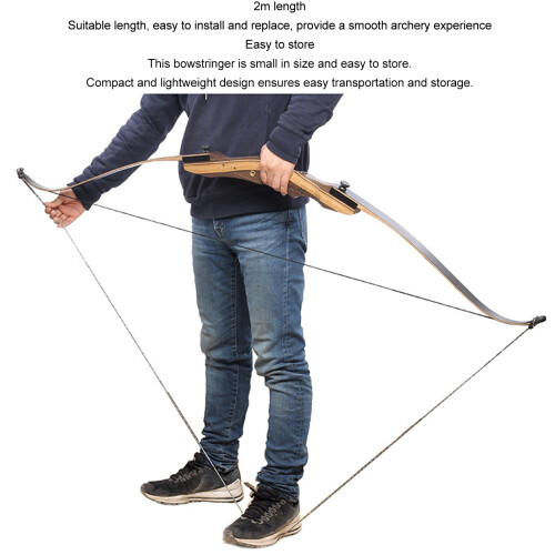 2Pcs Archery Bow Stringer Nylon Rope 200cm for Recurve & Longbows 1