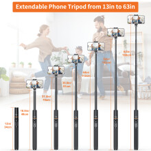 VRIG TP-19 Selfie Stick Tripod with Remote Shutter