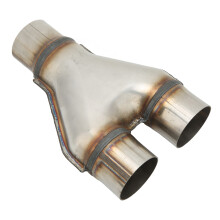 Extremos de escape en forma de Y de acero inoxidable de 76 mm, compatibles universalmente