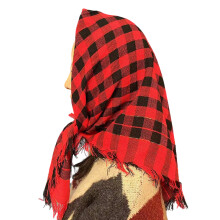 Ademende hoofddoek voor bescherming tegen de zon-rood en zwart 1