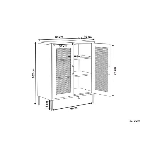 Beliani Cabinet WAKATIPU Metal Red 1